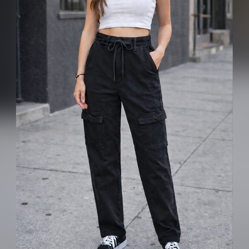 Judy Blue Black Cargo Jogger Jeans Size 5/27